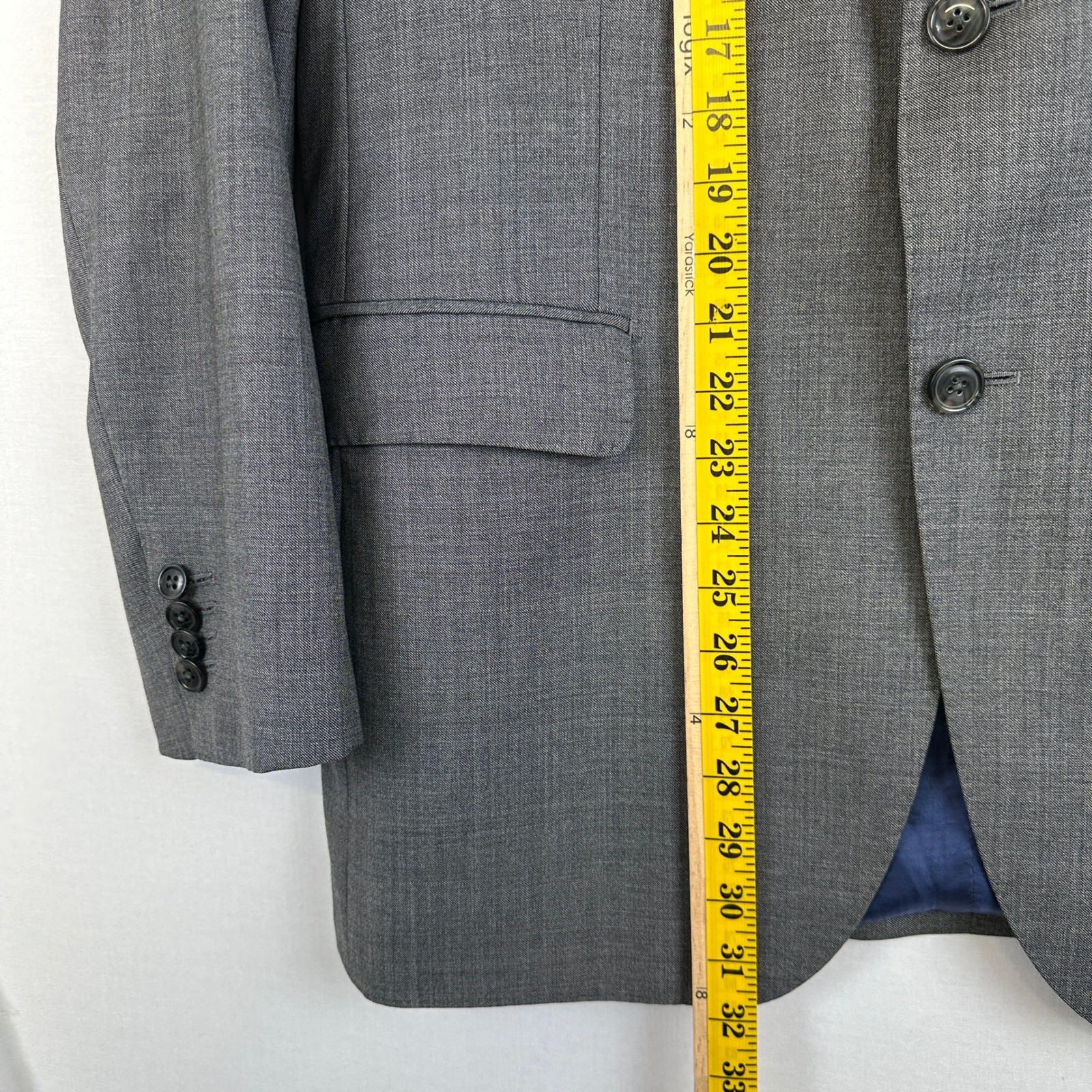 Suitsupply Pure Wool Super 110s Sport Coat Gray Blue Lined EU 54 / 44R