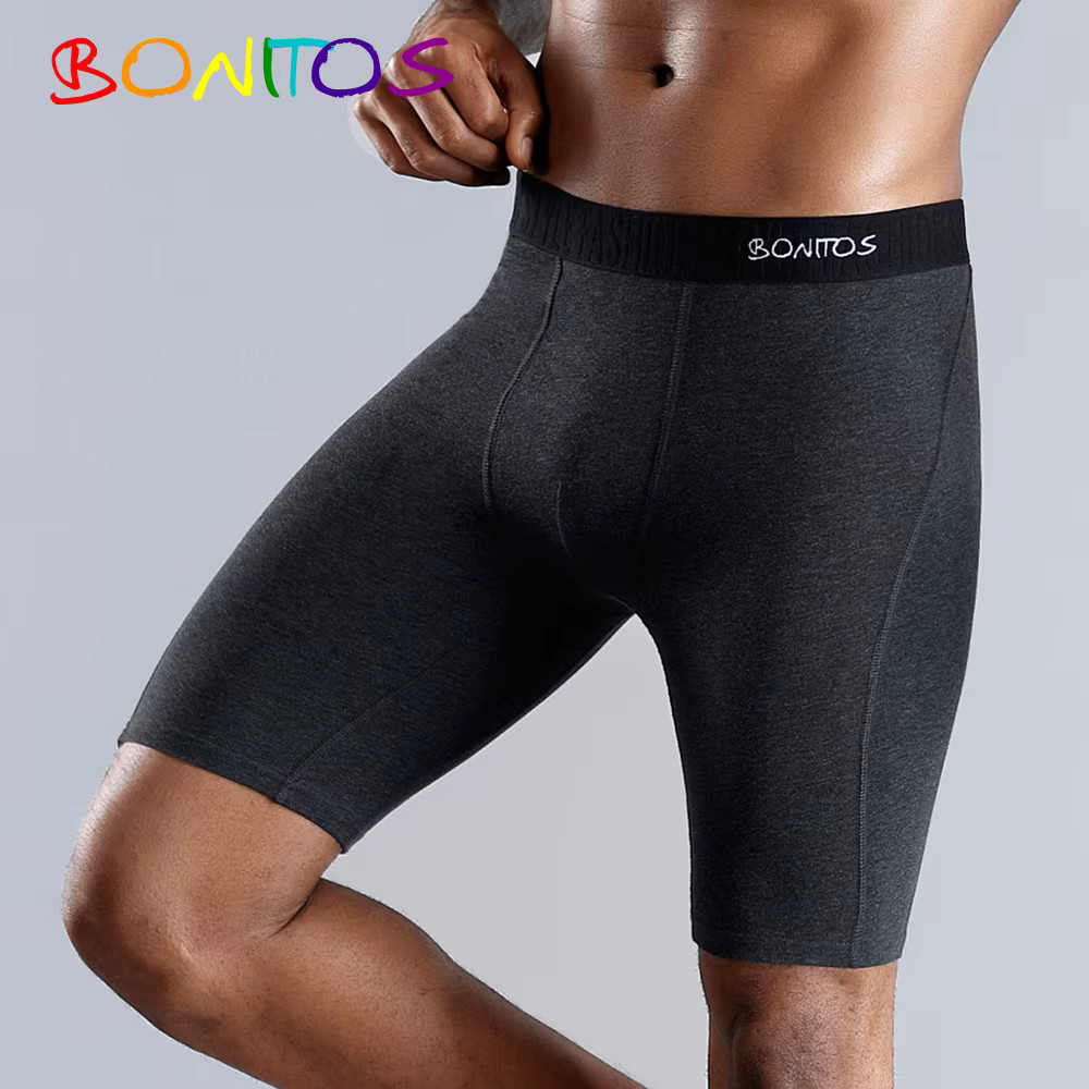 Men’s Long Leg Cotton Boxer Shorts Soft Stretch Breathable Premium Underwear