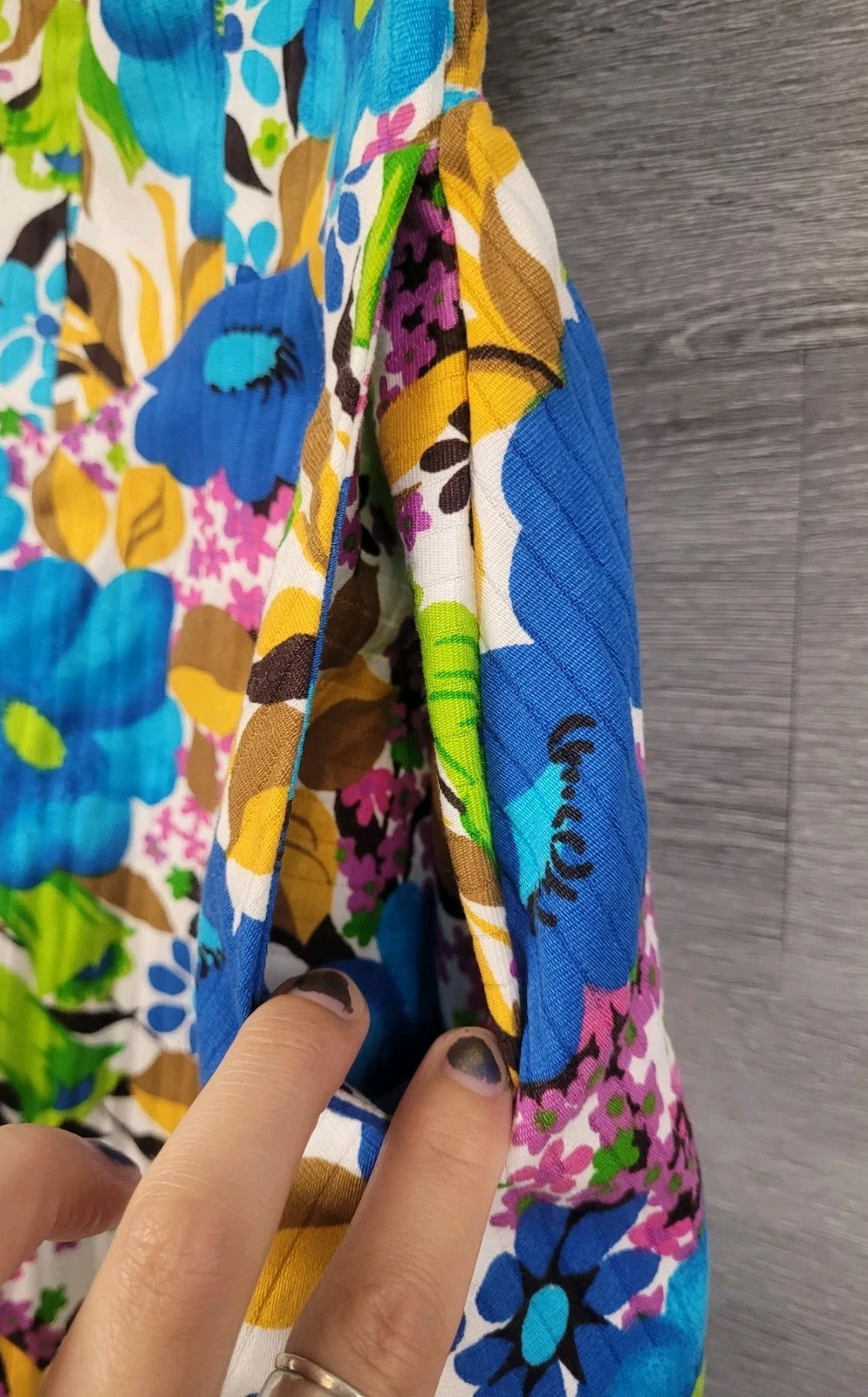 VINTAGE 60s SWIM DRESS DEWEESE DESIGN SWIM & SUN FASHIONS MOD FLORAL BEACH XS