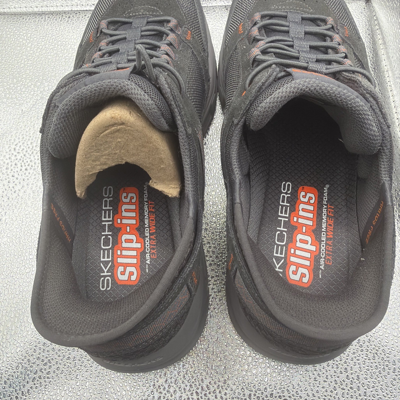 SKECHERS Slip-ins Memory Foam Men’s12 Sneakers Gray Orange