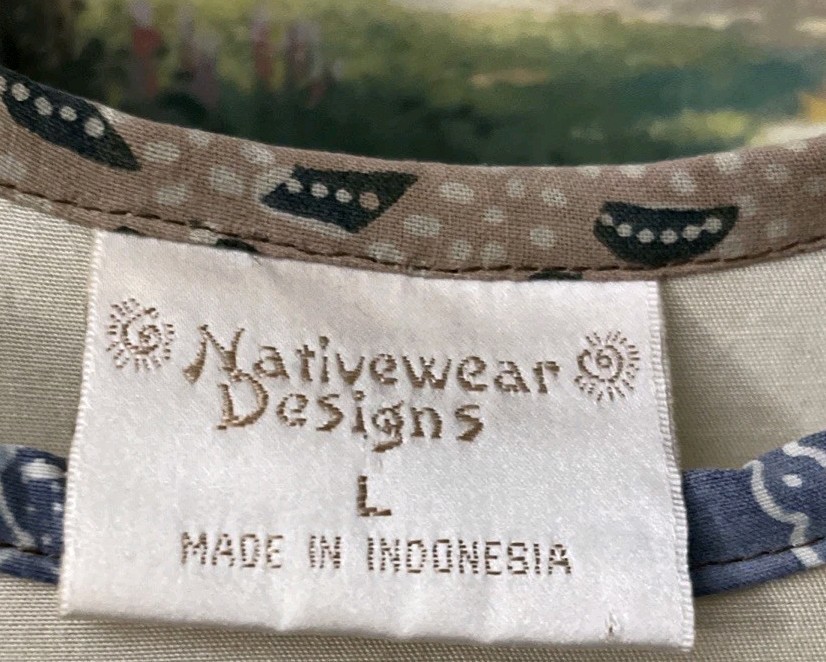 Nativewear Designs Indonesia Lagenlook Art To Wear Bohemian Maxi Tank Dress sz L
