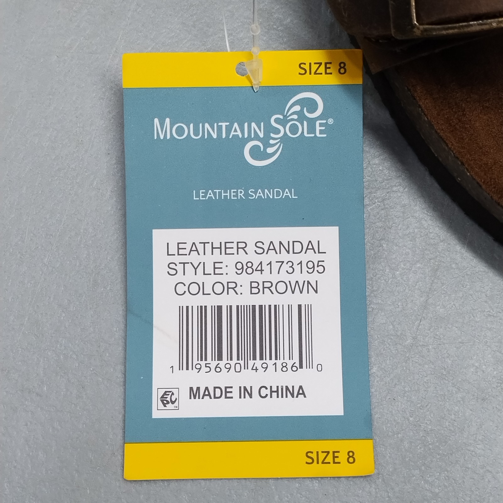 Mountain Sole Flip Flop Sandals Womens US 8 Brown Leather Buckle Strap 984173195