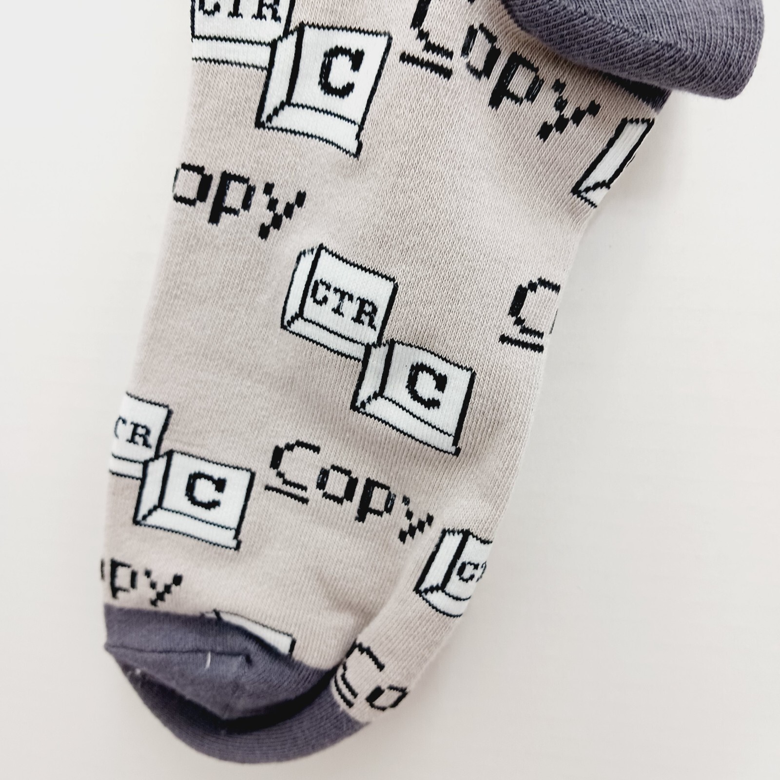 Yo Sox Socks Crew Men Women Control Paste Copy Computer Shortcuts Programmer NWT