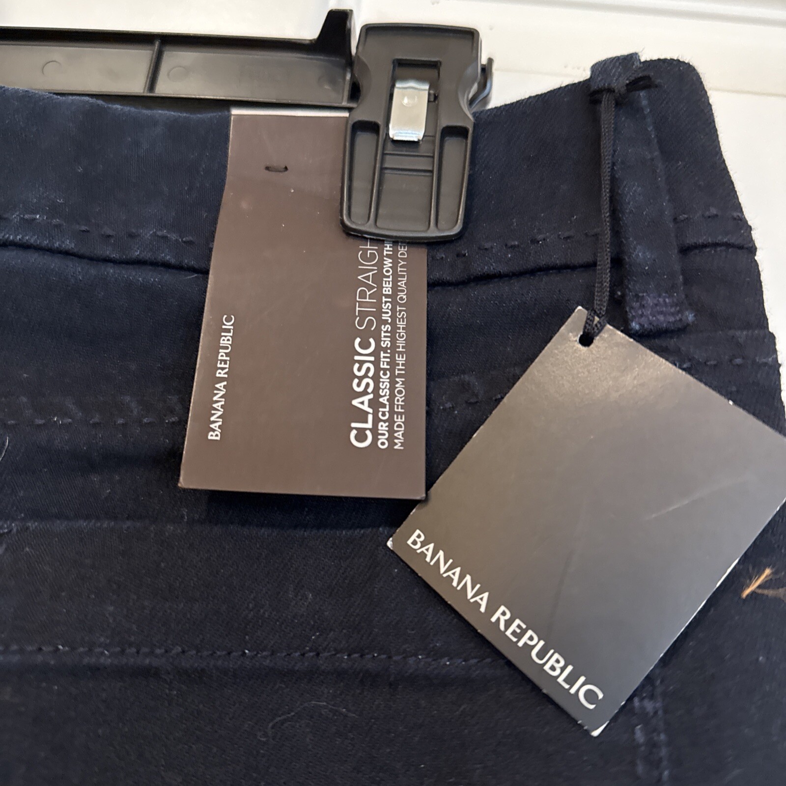 Nwt Banana Republic Classic Straight Leg Dark Blue Jeans Stretch Sz 10 Women’s
