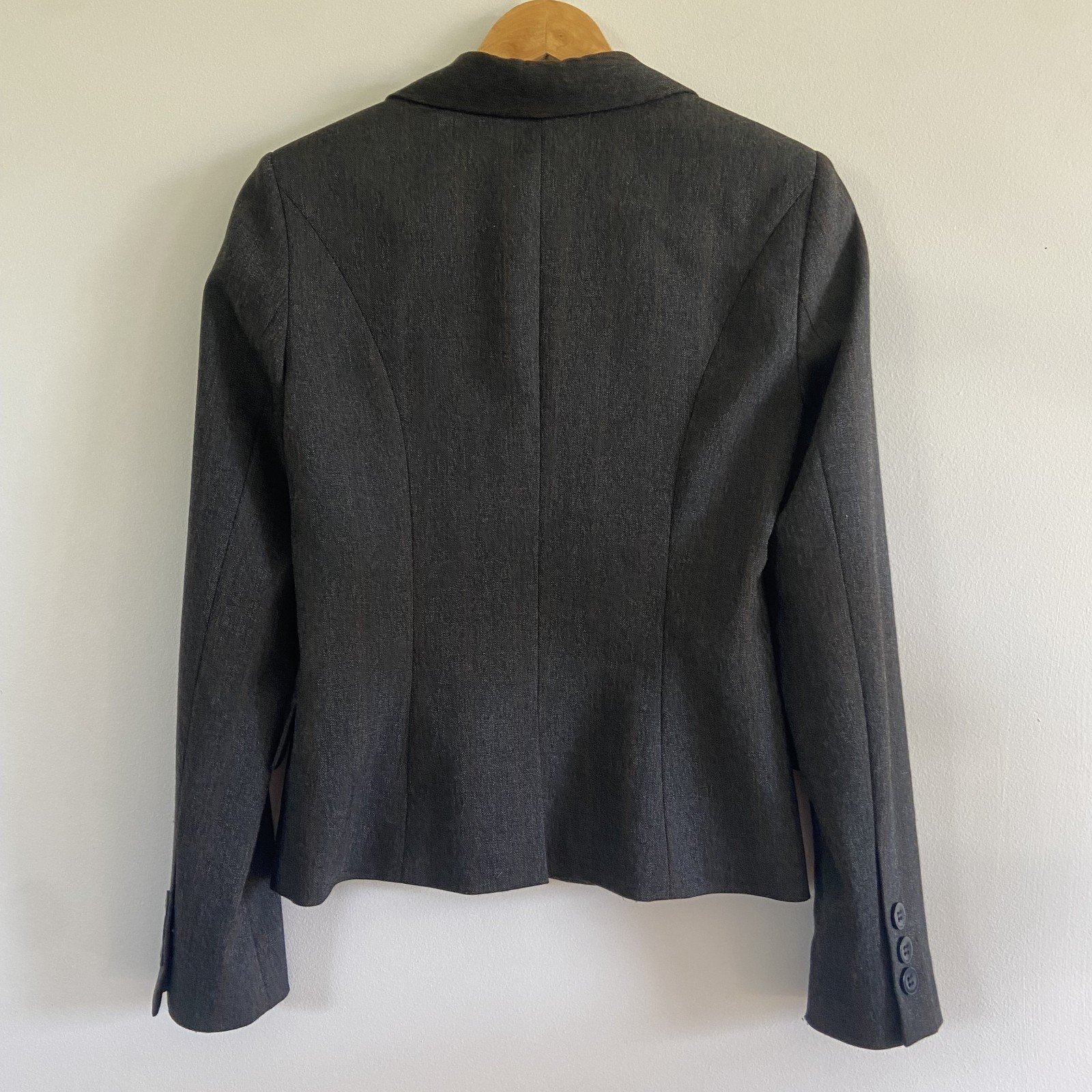 Veronika Maine Blazer Size AU 8 / US 4 Grey Lightly Striped Winter Corporate