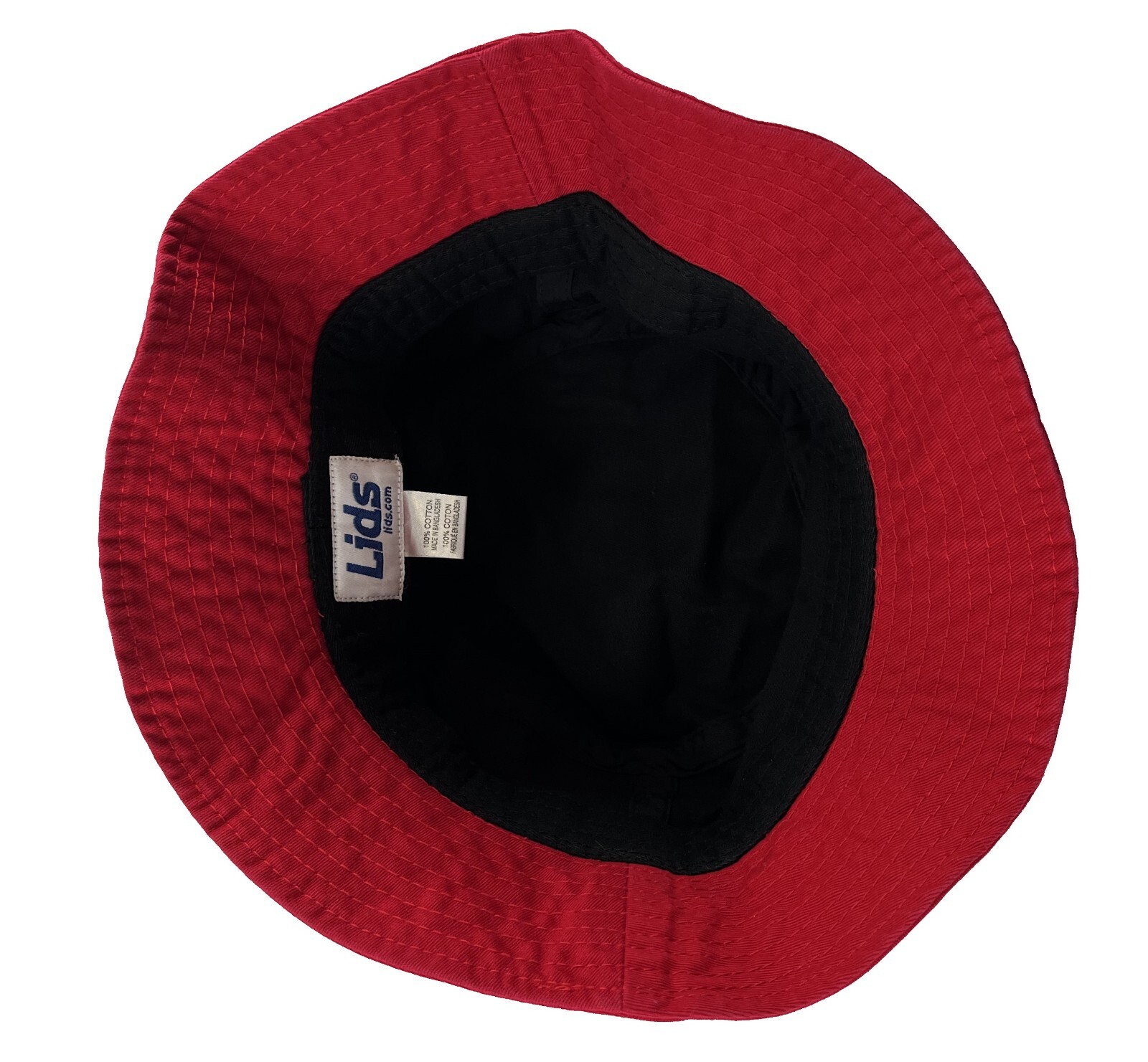 Lids Bucket Hat Two Tone Catcher’s Bucket Hat Unisex Adult Red/Black One Size