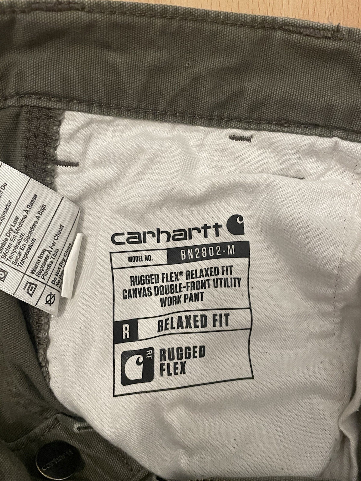 Carhartt 102802 Canvas Double Knee Pants Green Y2K Workwear Preppy 32X30 (31X29)