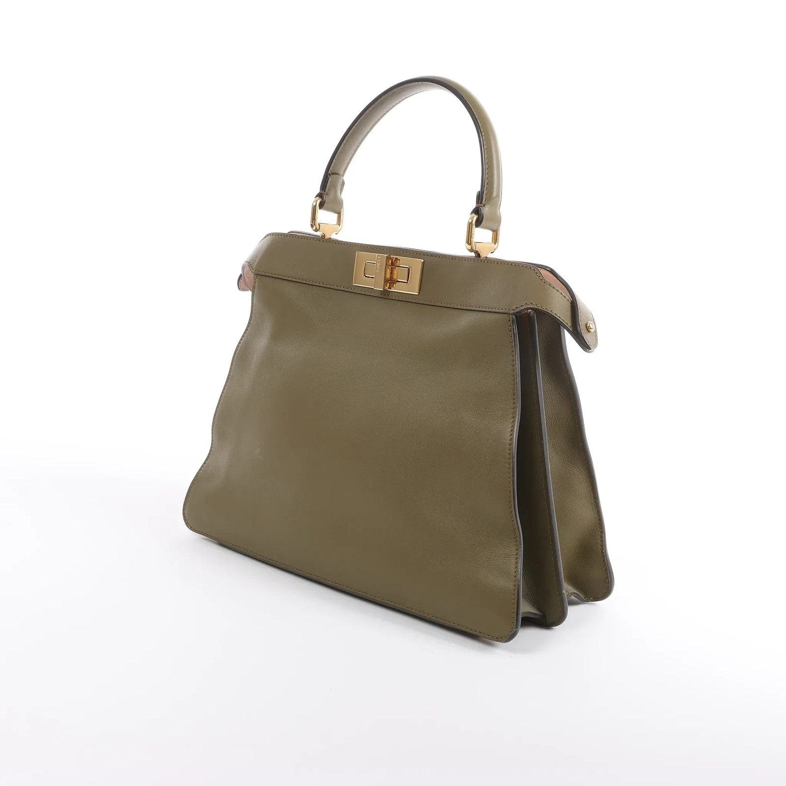Fendi Peek-a-boo ICU Co., Ltd. Medium Leather Handbag in Green 8BN321