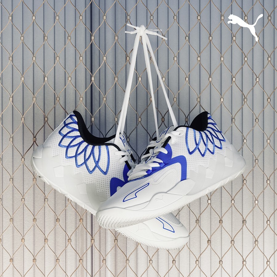 Puma MB.01 US 15 Men’s White Blue Black Basketball LaMelo Ball 376941 11 New