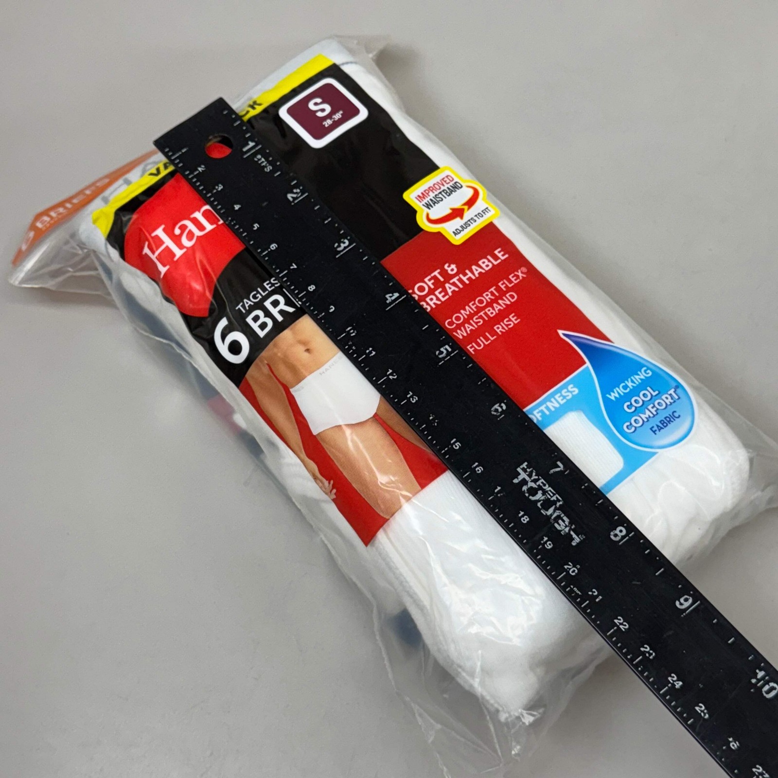 HANES (6 PACK!) Men’s Cool Comfort Boxer Briefs Sz S 28-30″ White 2252P6