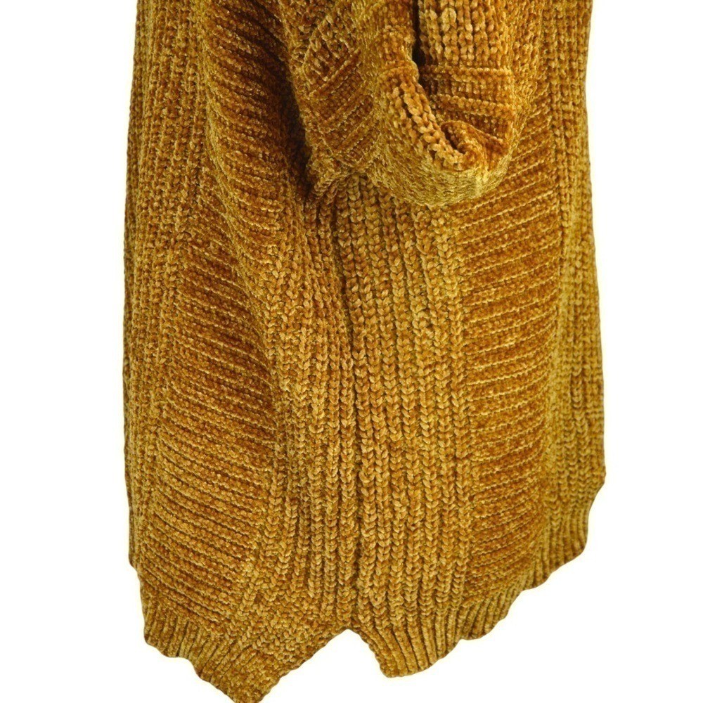 PLEIONE Chenille Super Soft Cozy Knit Oversized Hoodie, Burnt Umber – Size Small