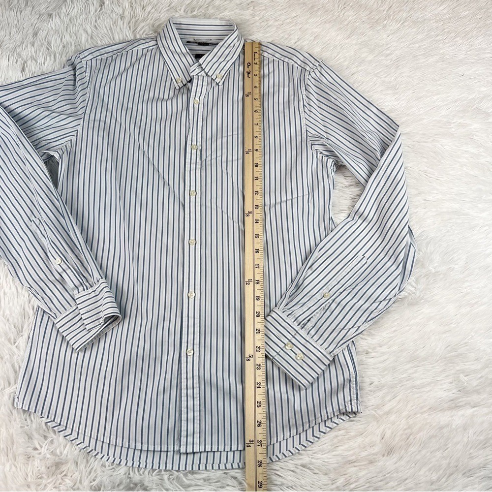 Michael Kors Mens long sleeve striped slim fit button up shirt