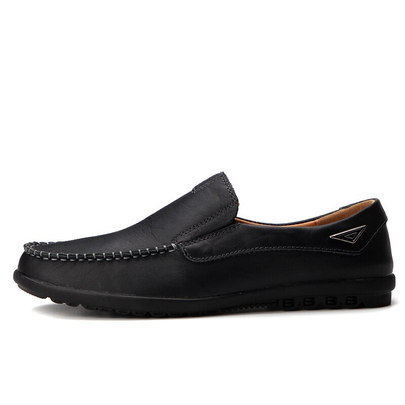 Mens Comfortable Casual Shoes Flat Loafers Genuine Leather Slip on Driving Shoes