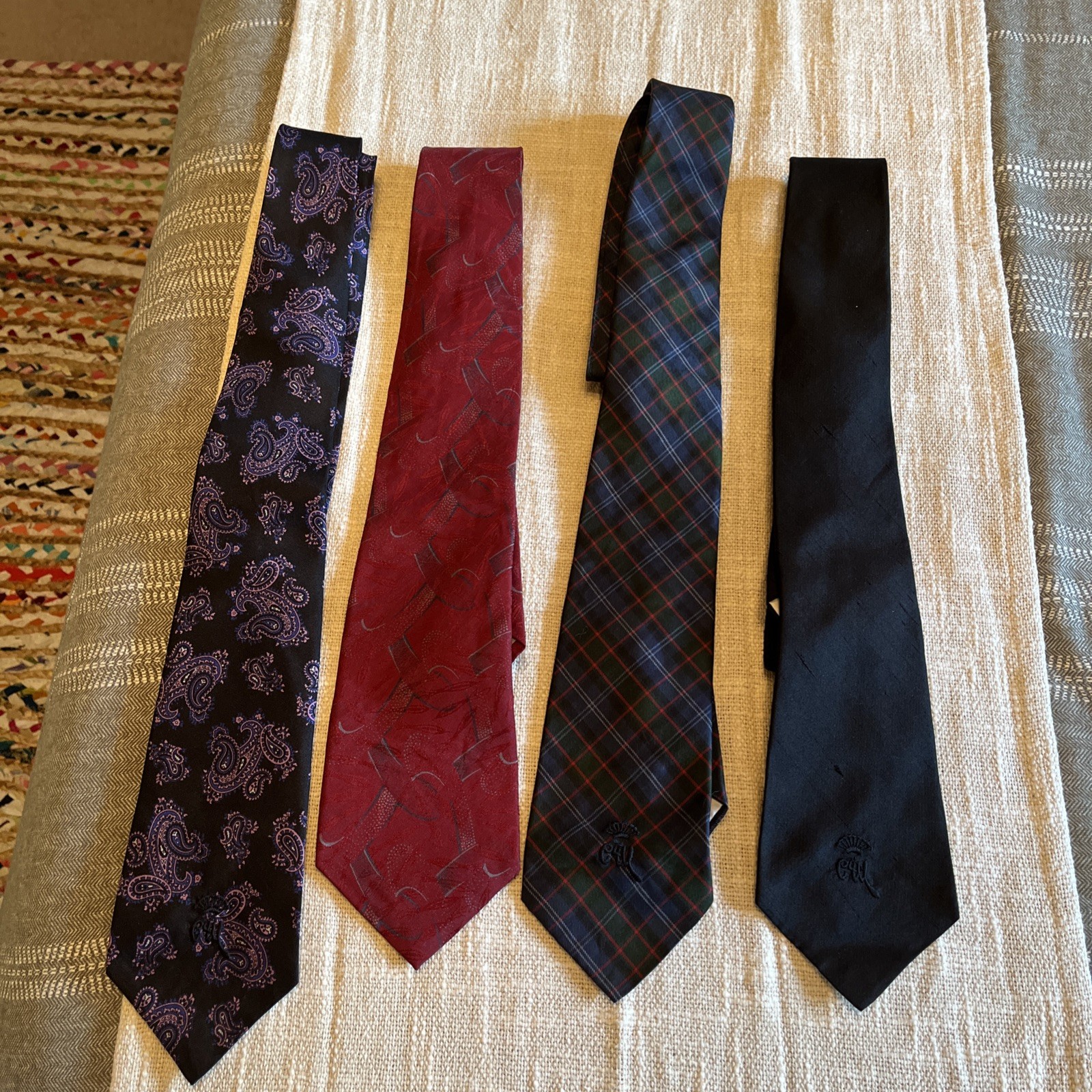 Lot Of 4 Men’s Ties, Woolf Brothers, Jack Henry, And Ferrell Reed.