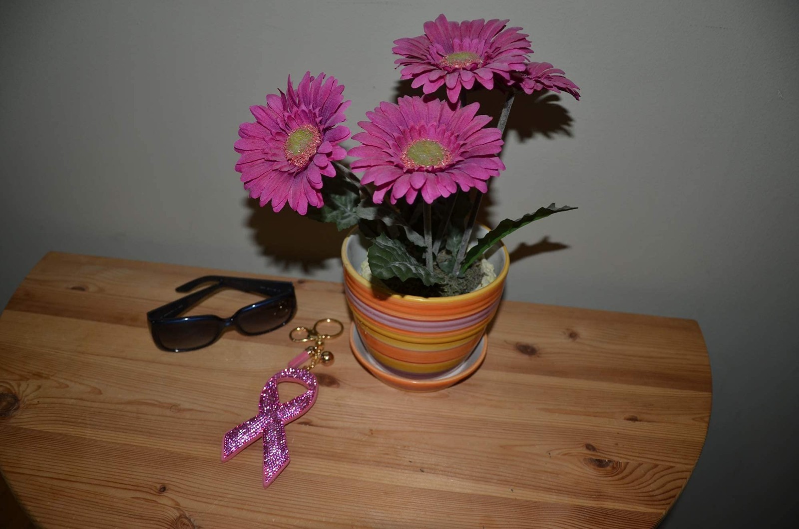 Popfizzy Pink Ribbon Breast Cancer Awareness Keychain for Women and Girls,…