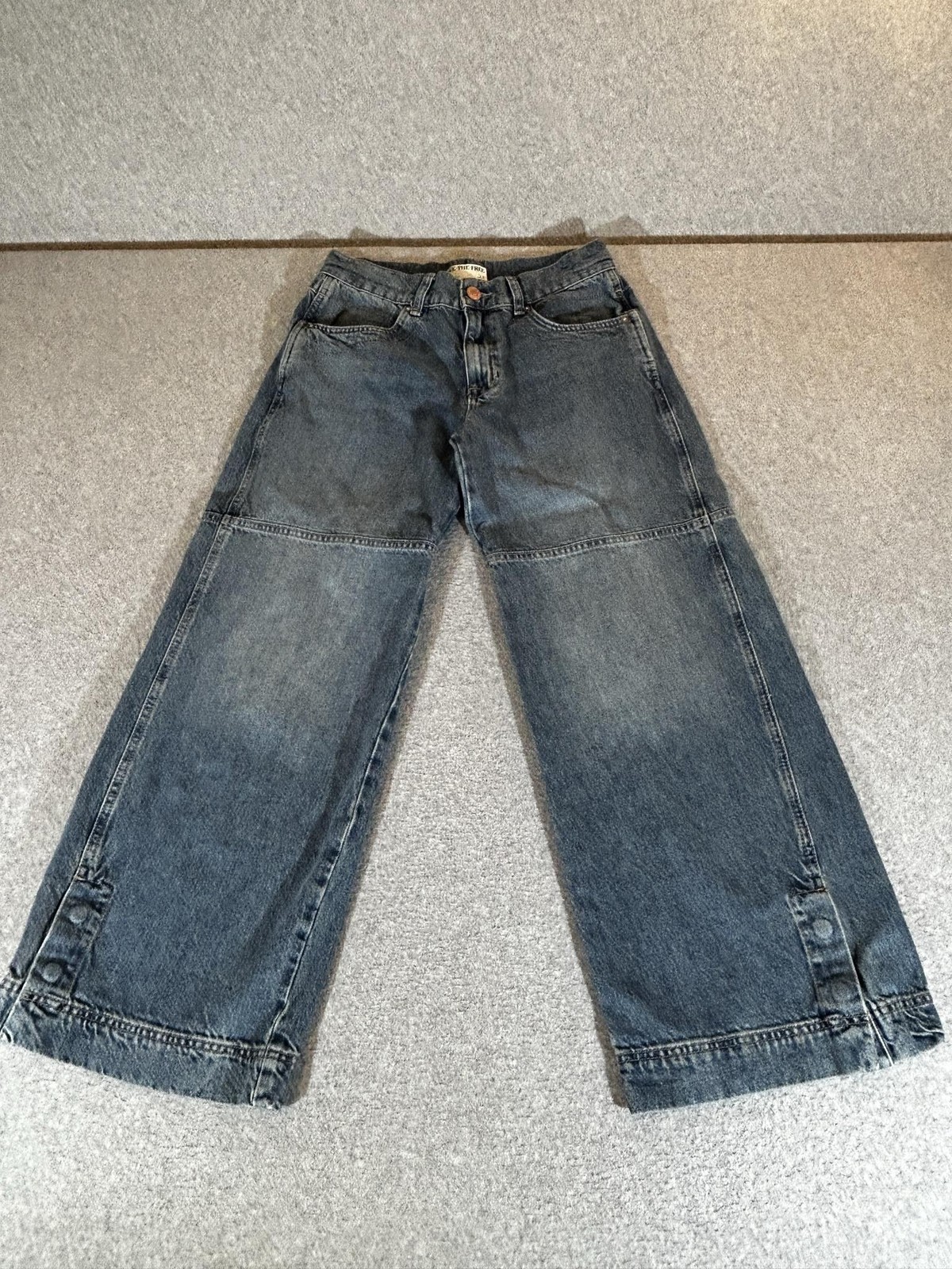 We The Free Jeans Womens 27 Benji Relaxed Wide Leg High Rise Y2K Baggy 27×27