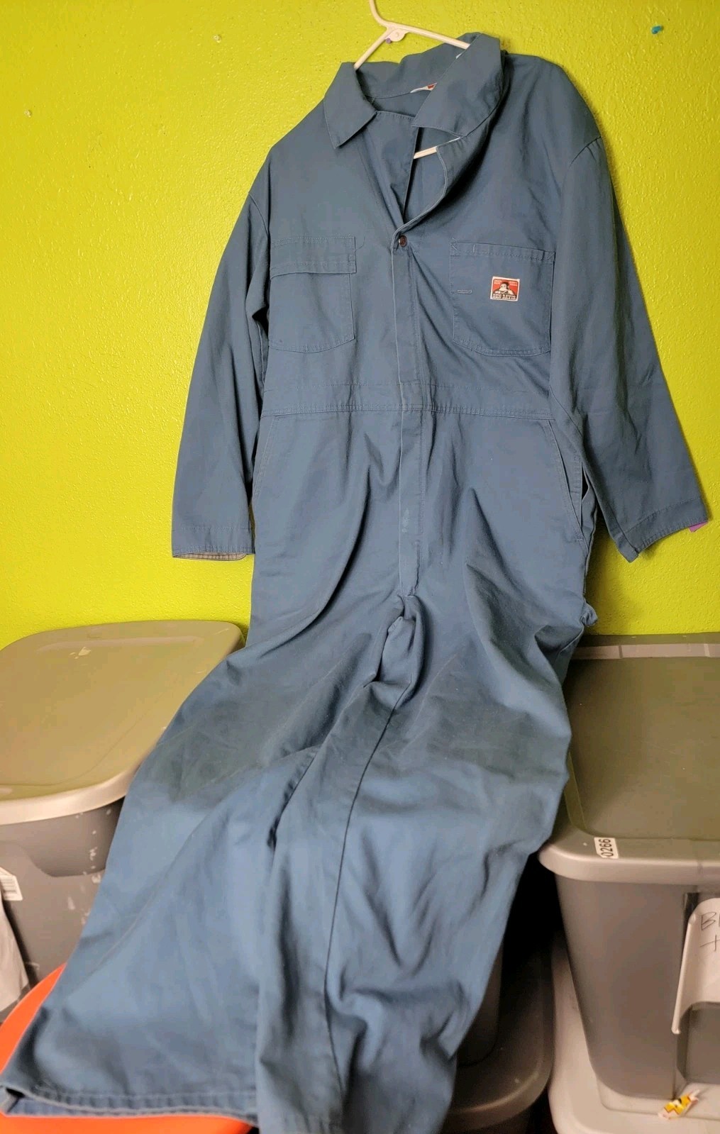 Vintage Ben Davis Coveralls 46R Union Made In USA Blue Workwear Mechanic Rare