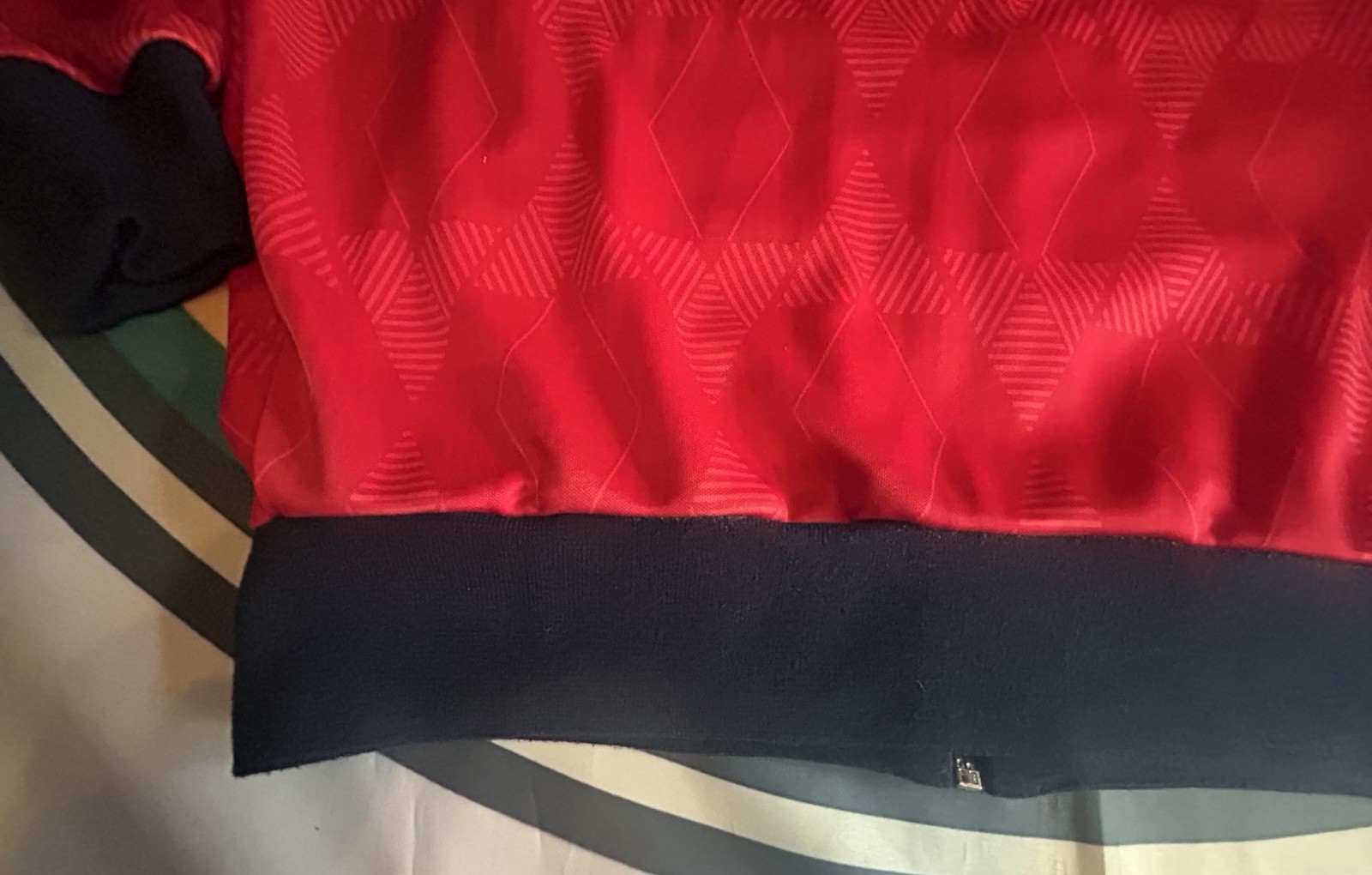 England Score Draw 1990 Red Track Jacket Large Men’s Retro Cool Top Red LGE