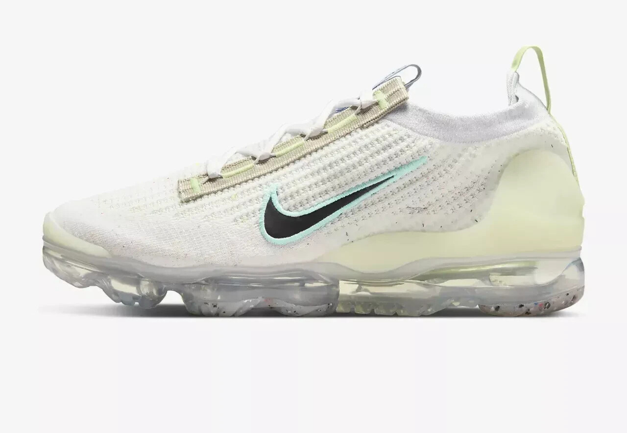 Nike Air Vapormax 2021 FK White Black Sneakers DQ7633-100 Mens Size 9