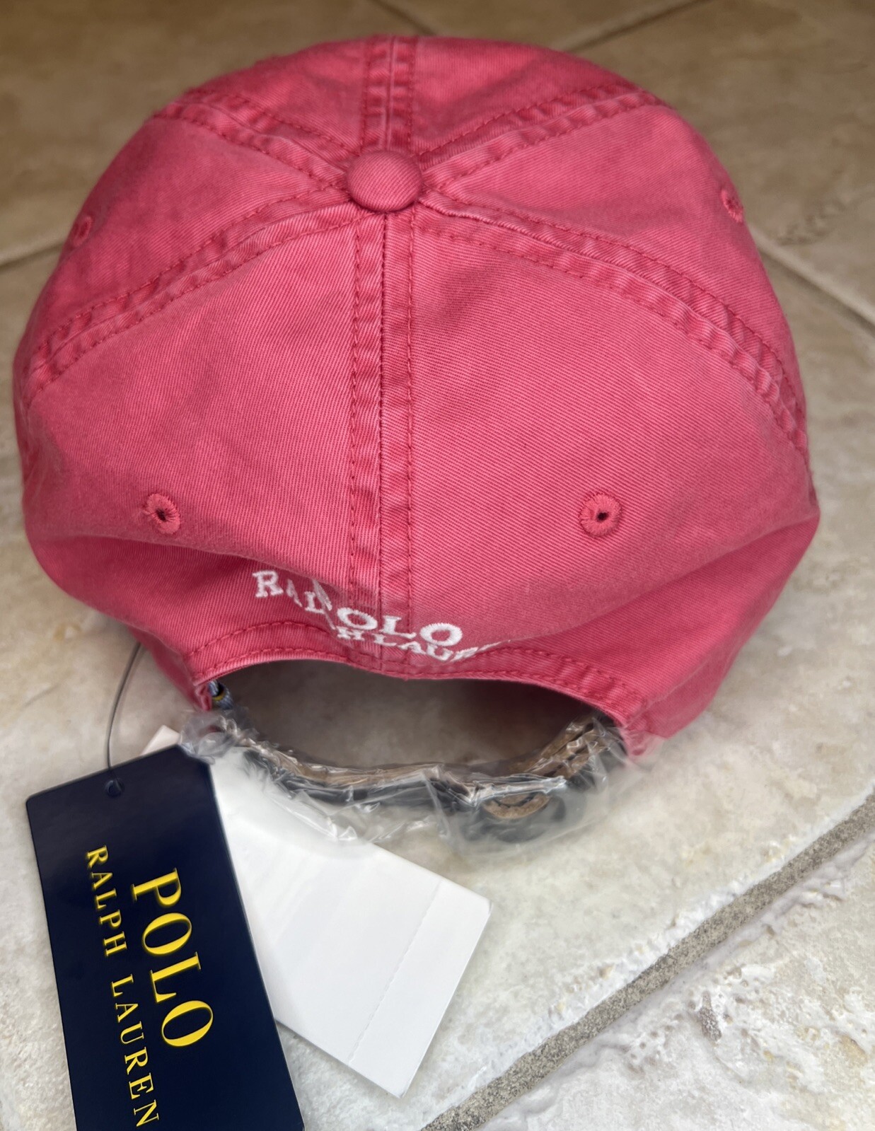 Polo Ralph Lauren Baseball Cap Red w/ Multicolor Pony One Size Adjustable NWT