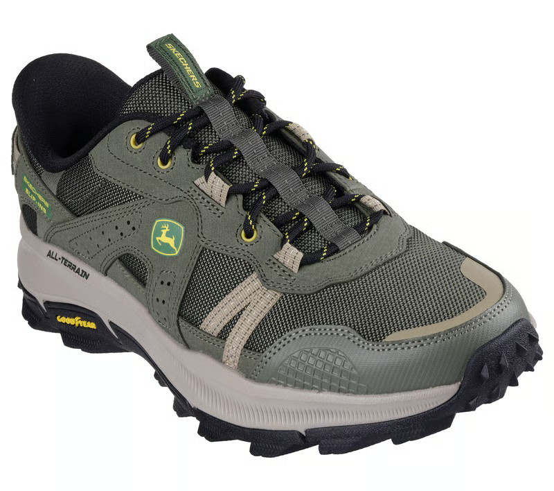 John Deere Skechers Shoes Men Green Slip Ins Outdoor Relaxed Fit Comfort 256009