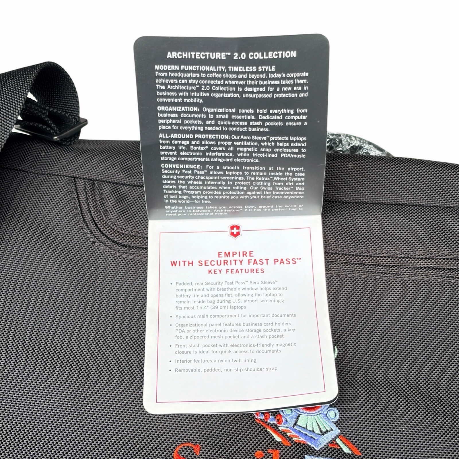 Victorinox Architecture 2.0 Collection Empire 17 Bag Black NWT Smile Train Logo