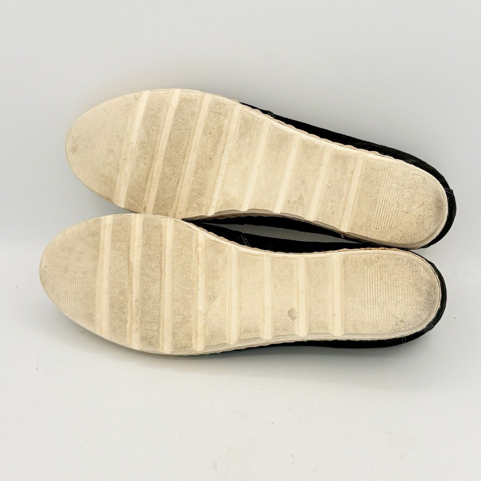 Amalfi by Rangoni Black Suede Low Wedge Espadrille Italy Leather Lining 8M