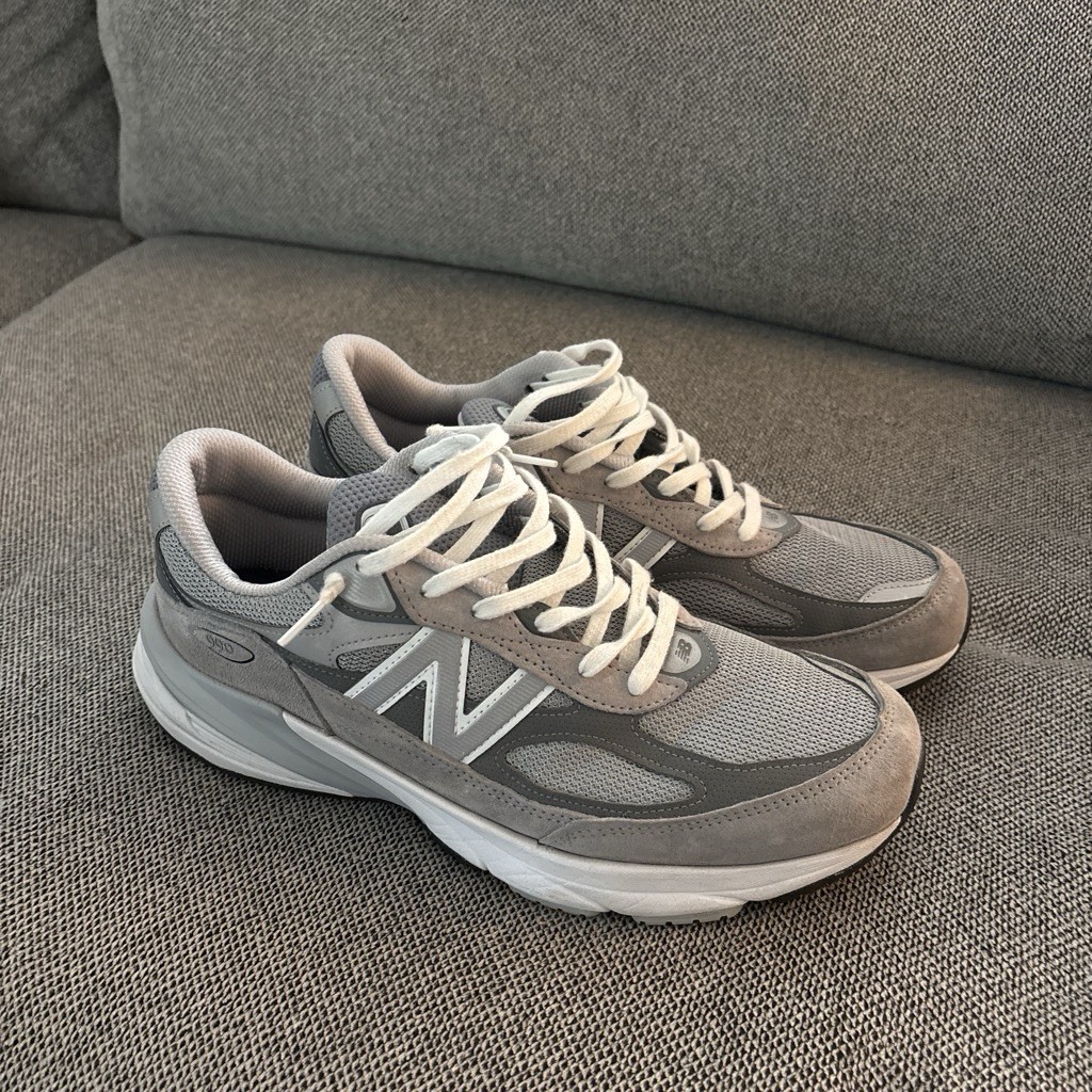 New Balance 990v6 Made in USA Castlerock Gray Suede Lace-Up Sneakers M990GL6