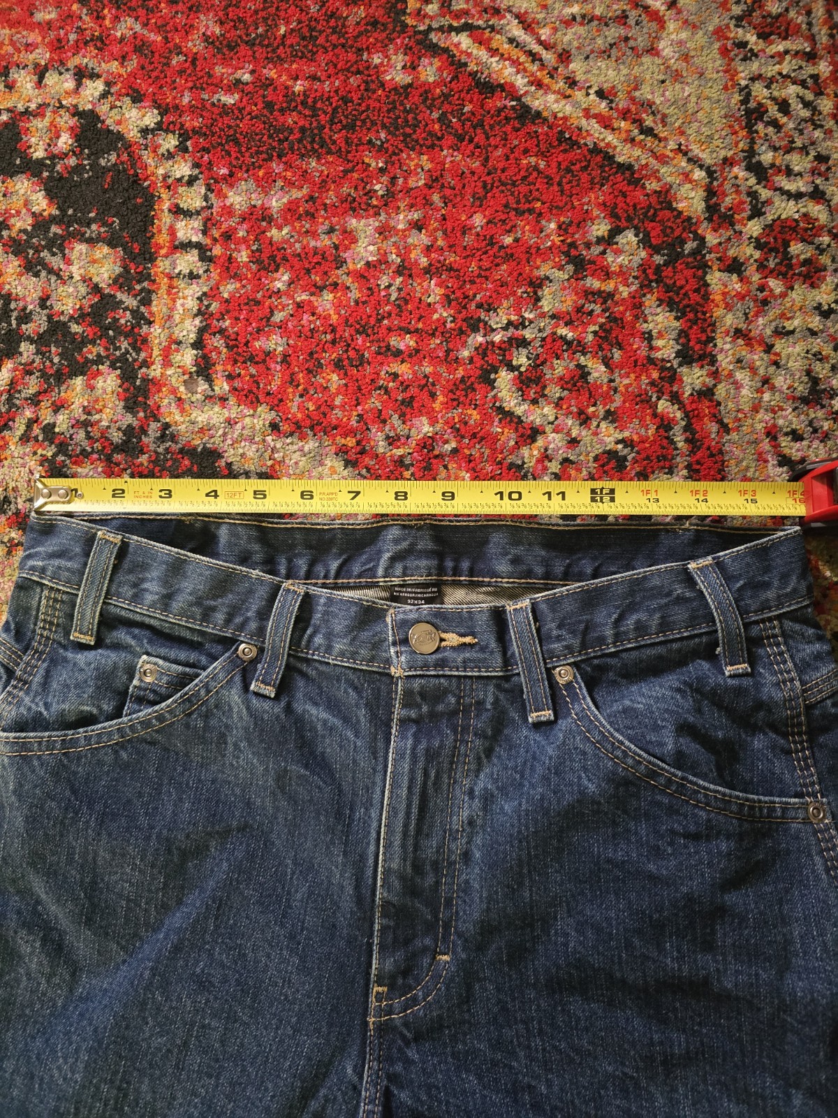 Dickies Carpenter Men’s Blue Dark Wash Denim Jean 5-Pocket 32×33