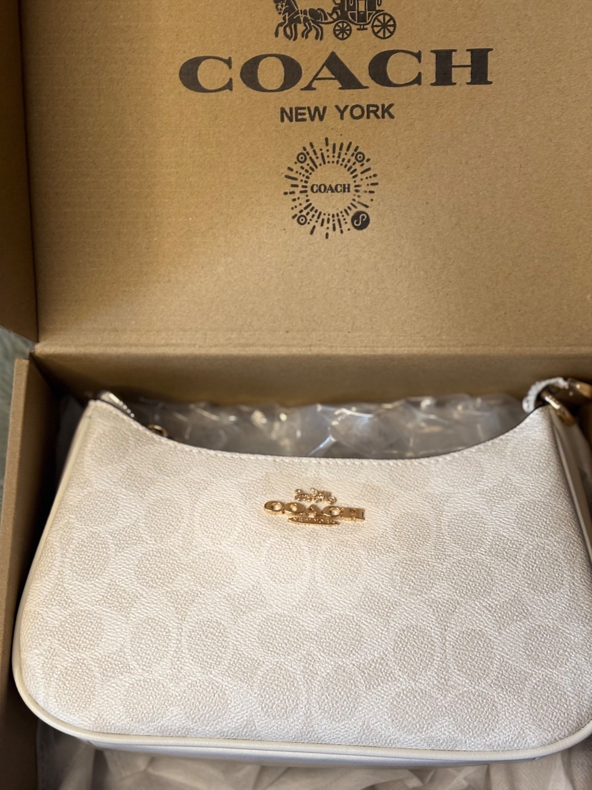Coach Teri Shoulder Bag Signature Canvas
