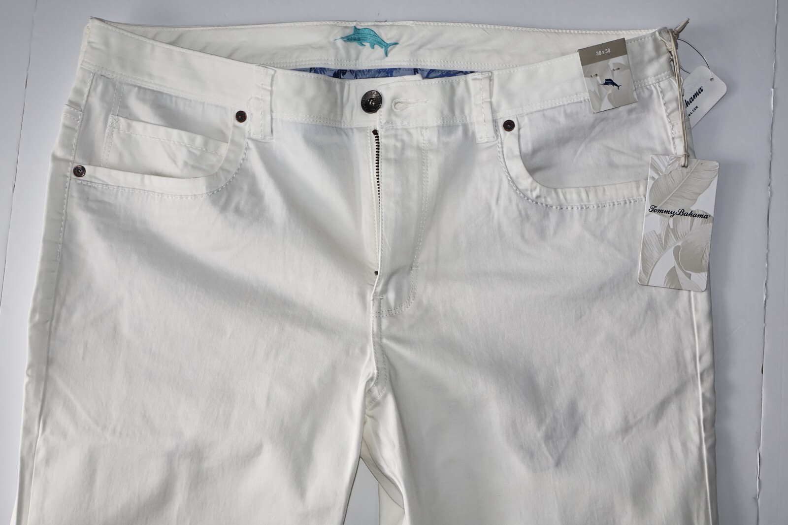 Tommy Bahama Pants Boracay Five Pocket Flat White T115497 New 40×30 40 Waist