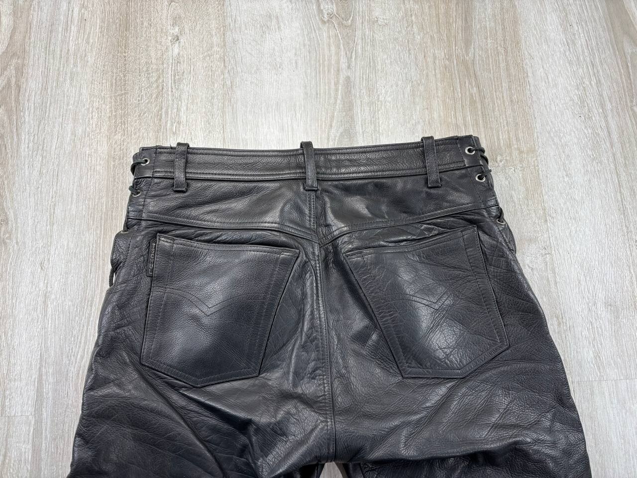 Mens western leather pants cowboys TSCHUL Size 31 Color Black