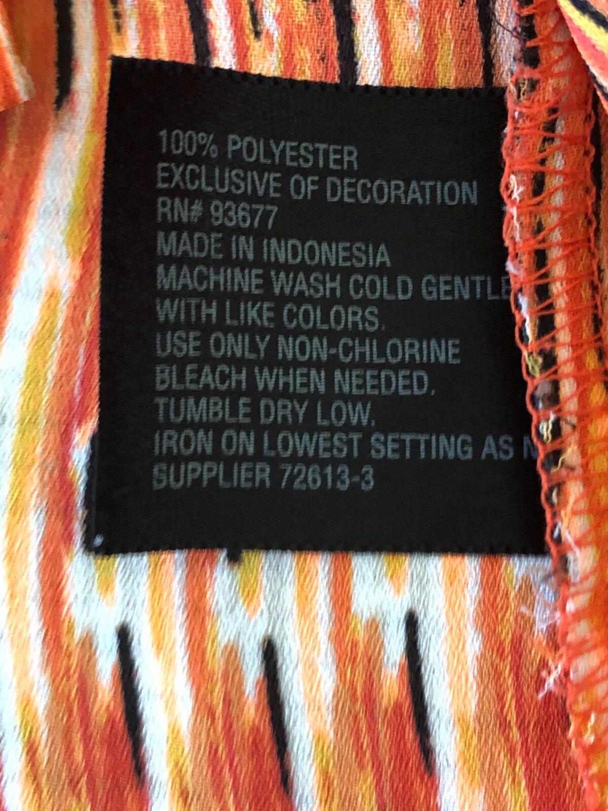 Worthington Woman’s Sleeveless Button Up Lightweight Top Orange Stripe Size M