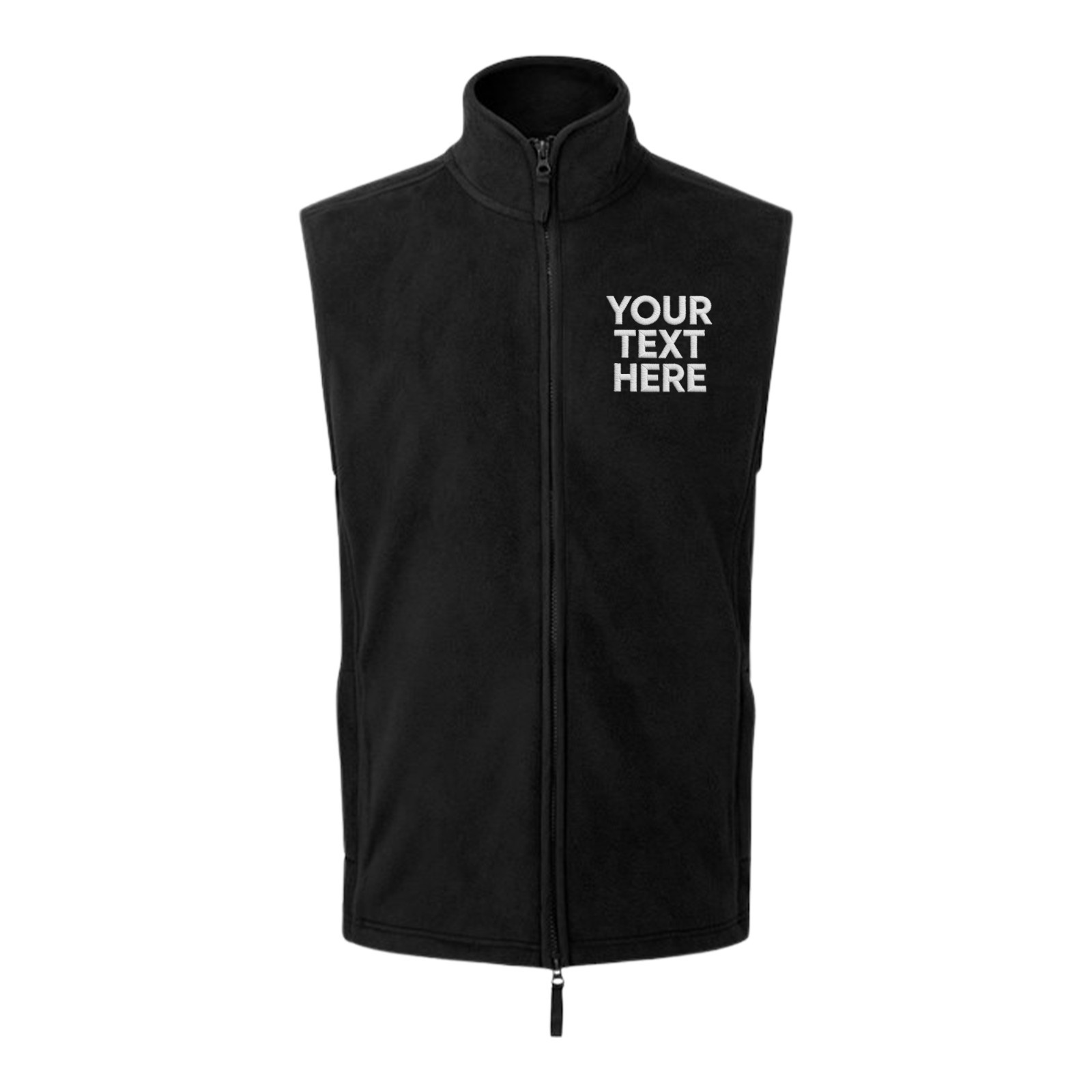 Personalised Artisan Fleece Gilet – Custom Left Chest Logo Jacket Workwear Vests
