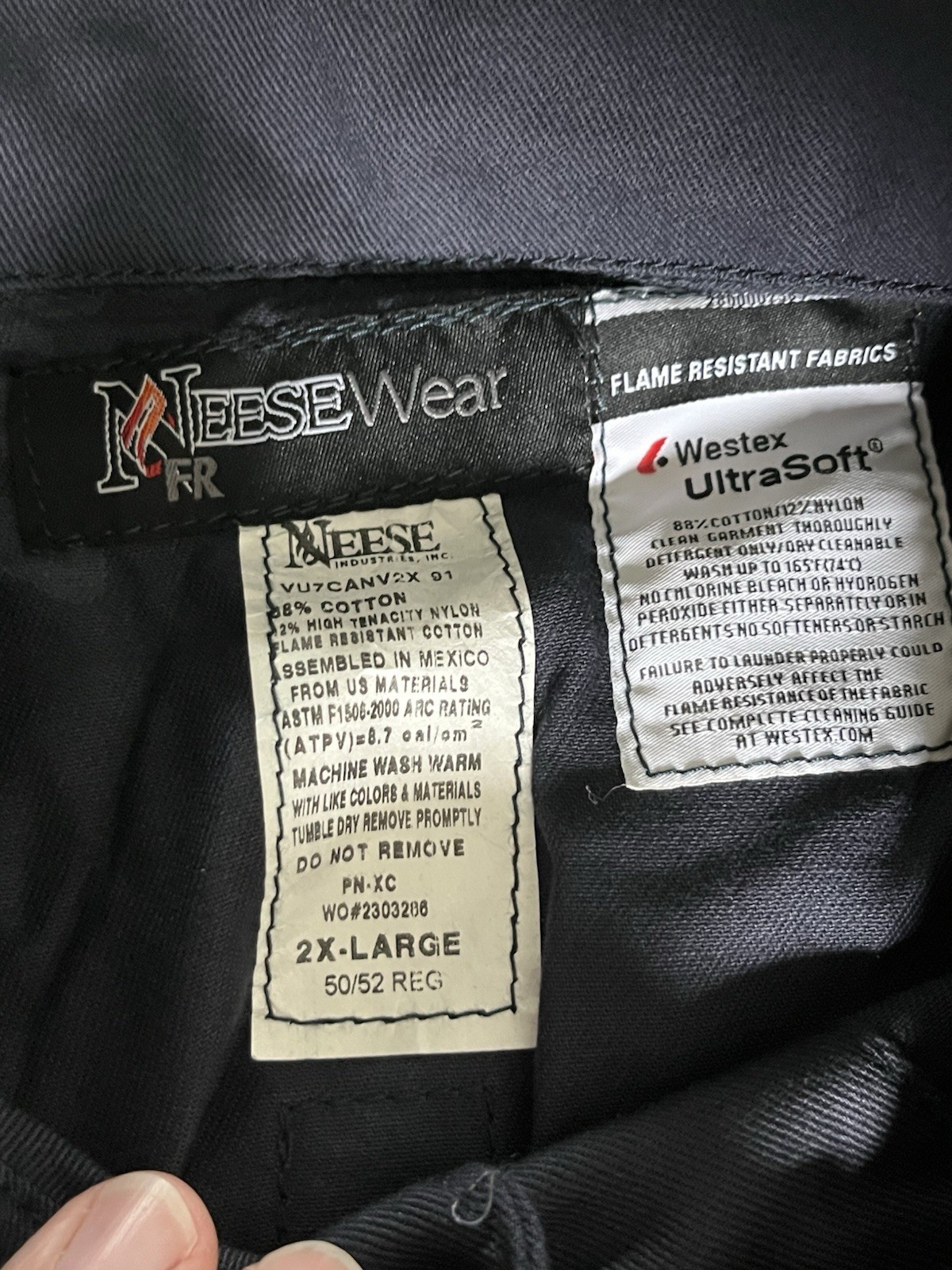 NeeseWear FR Westex UltraSoft Men’s Navy Reflective Coveralls Cotton/Nylon XXL