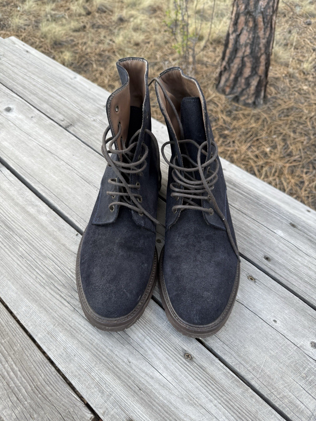 Brunello Cucinelli Men’s Suede Lace Up Boots 44 US 11 M: in Italy w/ Dust Brush