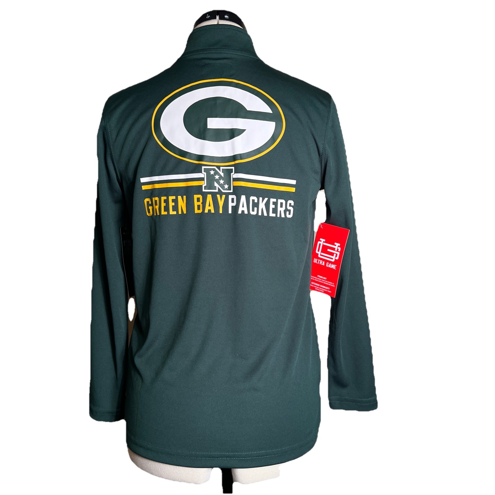 NFL Team Apparel L/S Quarter-Zip Pullover Green Bay Packers, Youth|Sz: L (14-16)