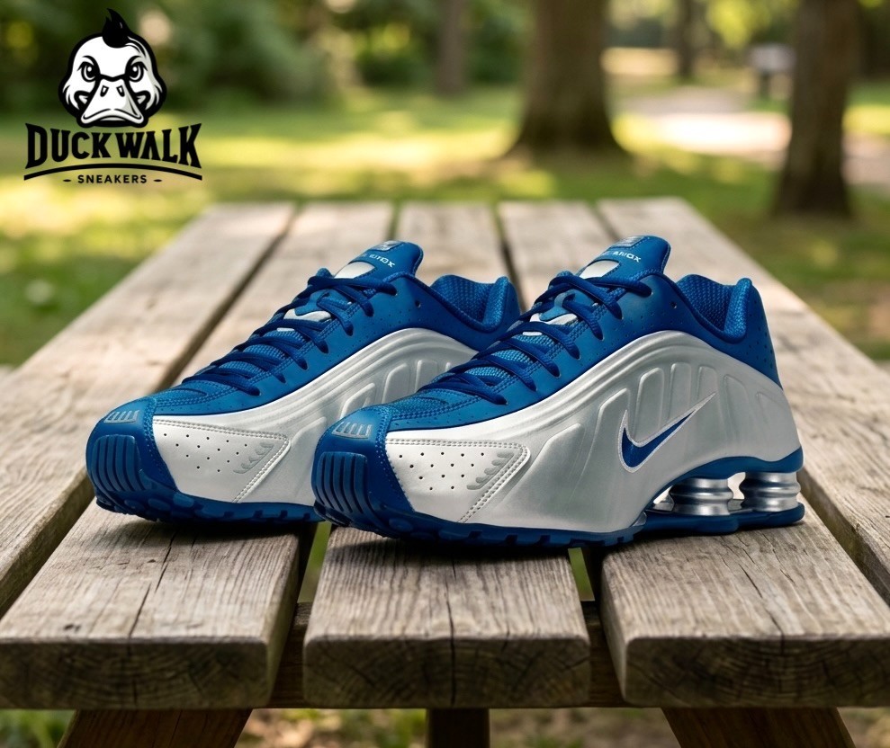 Nike Shox R4 Shoes Court Blue Metallic Silver IQ9391-476 Men’s Sizes NEW