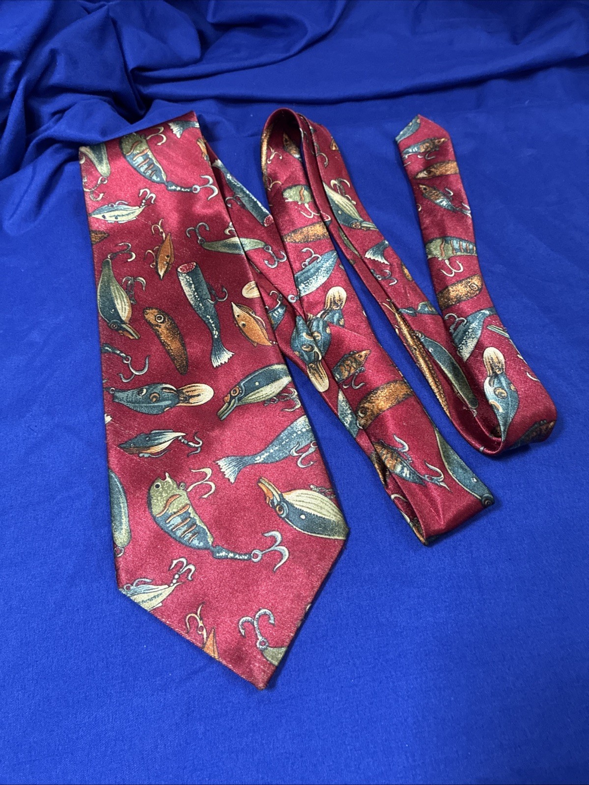 5 Novelty Neck Ties: Harley, Hot Rods, Knob Creek Bourbon, Fishing Lure, Birch