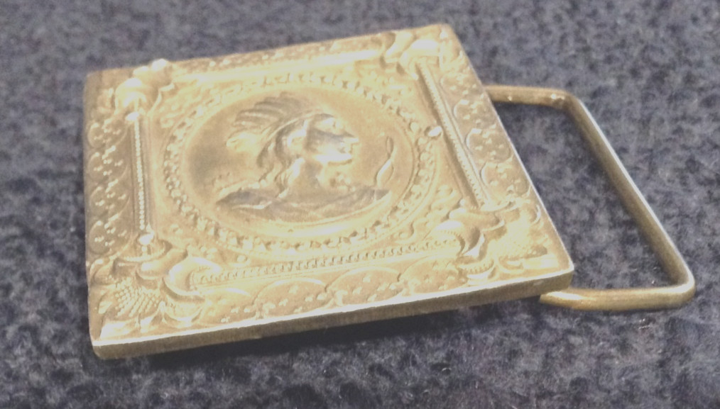 Vintage Bergamot Brass Works Comanche American Indian Portrait Belt Buckle 1975