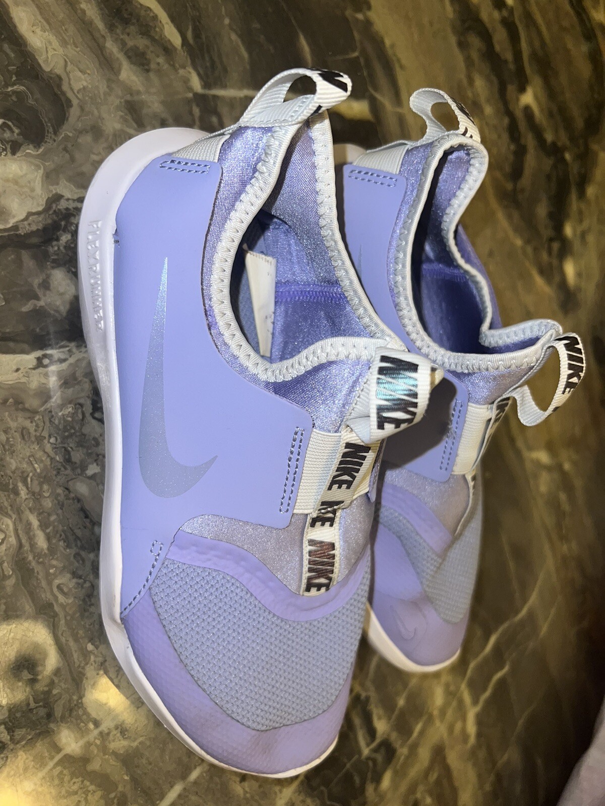 Nike Kids’ Flex Running Shoes Light Thistle/White-Lilac Size 3Y AT663-501