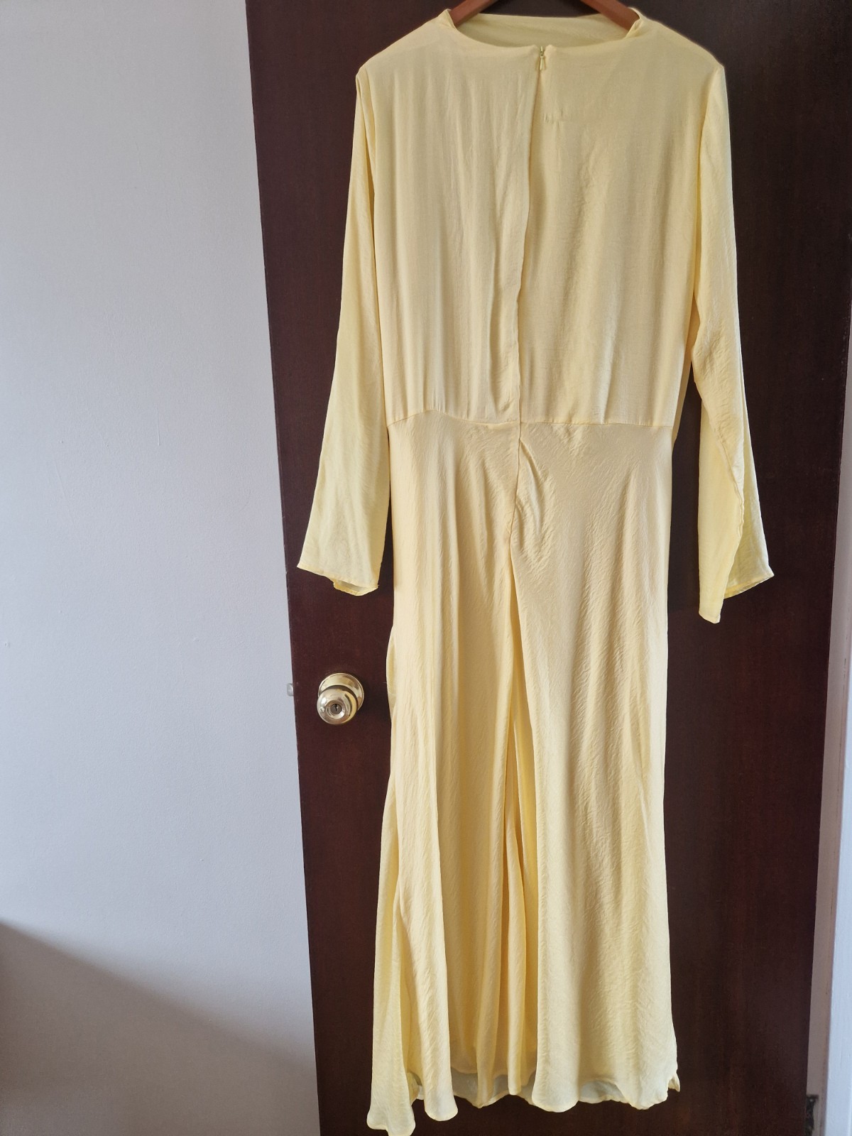 Asos Design Long Dress Size 18 Yellow Summer Wedding Occasion Party Graduation