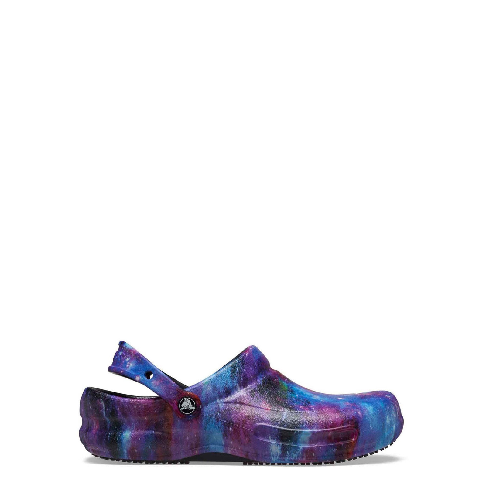 Crocs at Work Unisex Bistro Slip Resistant Clog Black/Black to Galaxy Medium