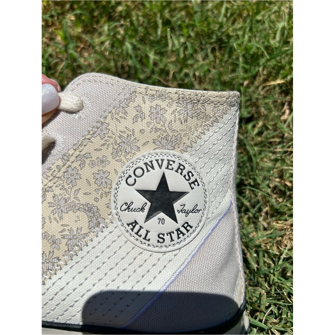 Converse Chuck Taylor High Top Sneakers in Off-White pattern