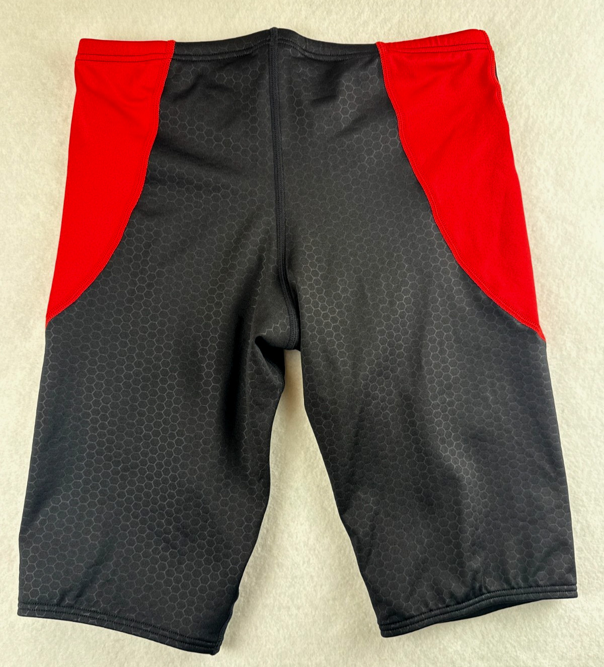 TYR Durafast Hexa Cure Jammer Swim Mens 32 Medium Black Red Competition NWT