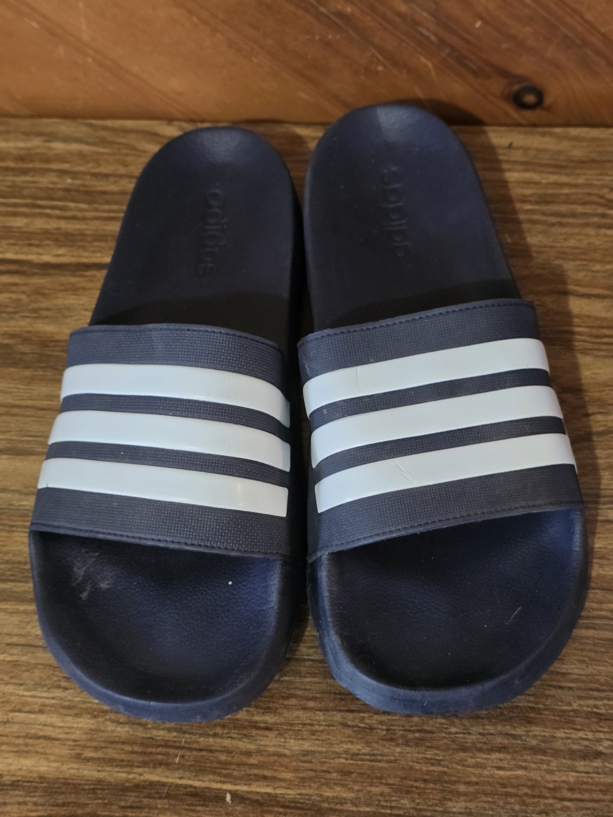 Adidas Men’s Cloudfoam Comfort Slides GZ5920 Pool Sandals Navy Blue White Sz 13