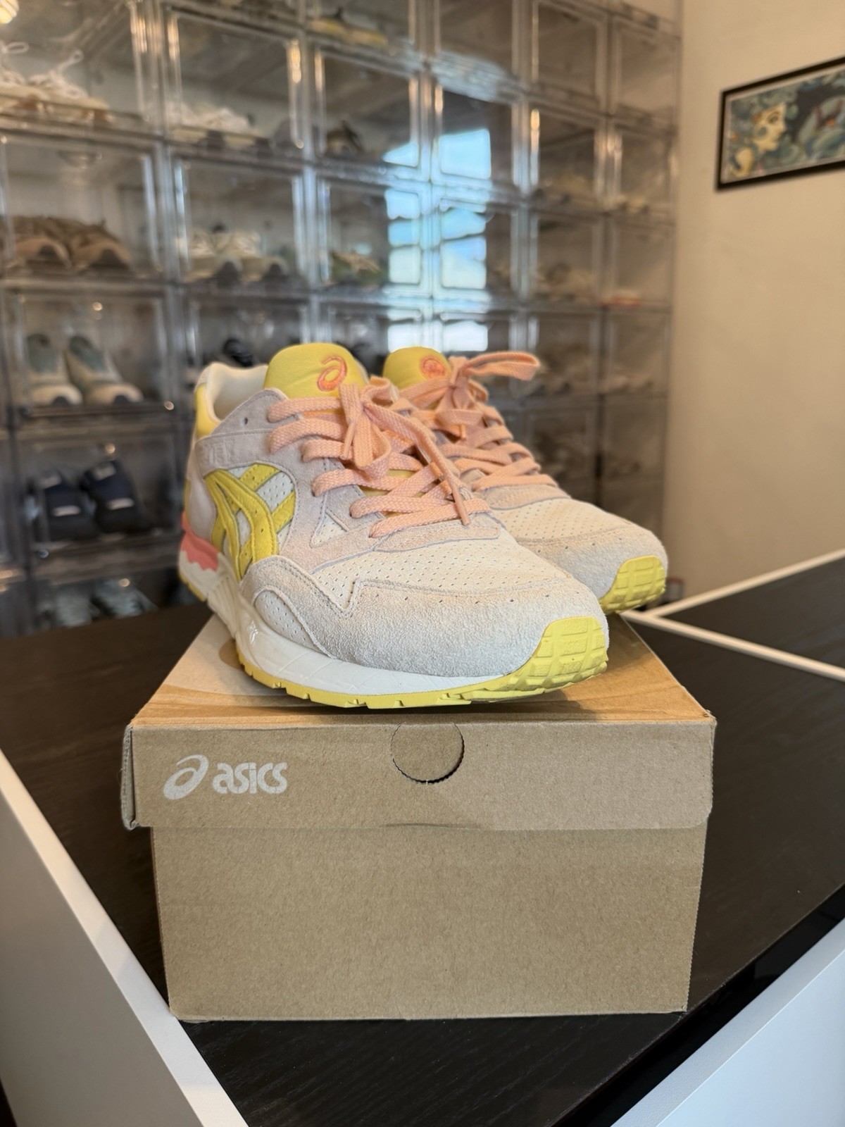 💥PRE OWNED💥 ASICS Gel-Lyte V Banana Cream Men’s Size 13 1201A822-101