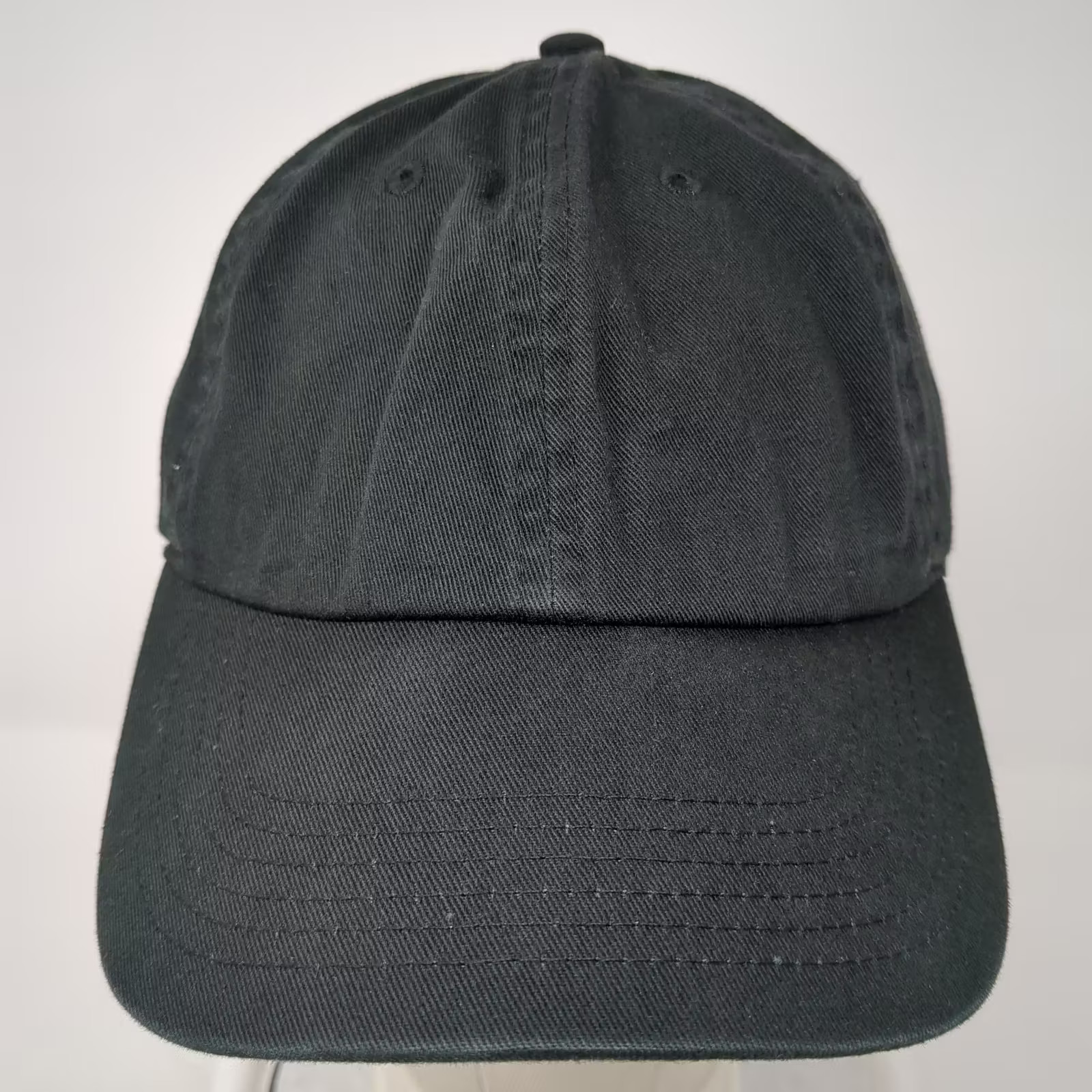 Gelante Baseball Cap Black OS Adjustable Slideback 100% Cotton Plain Blank Hat