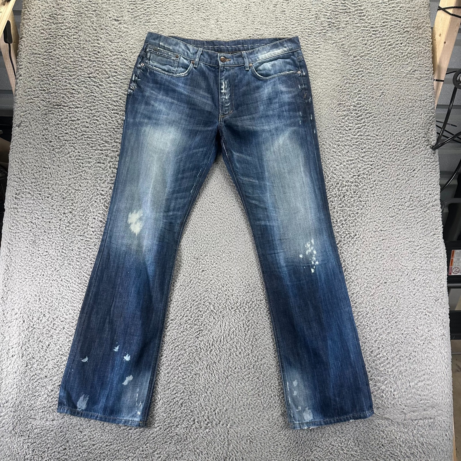 Vintage Joe’s Rocker Jeans Men’s 36×33 Blue Cotton Denim Bootcut Leg Faded USA