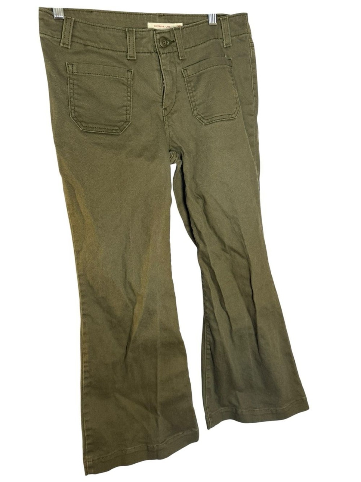 Art Class Olive Green Superlow Flare Pants Girls Size 28